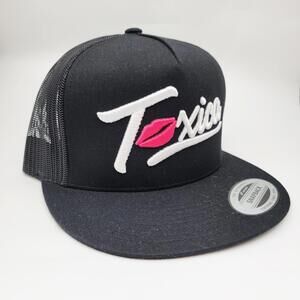 TOXICA EMBROIDERED UNSTRUCTURED LOW PROFILE BASEBALL CAP ADJUSTABLE BACK BUCKLE